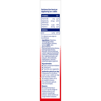 Davitamon IJzer met B12 33.00 Tabletten