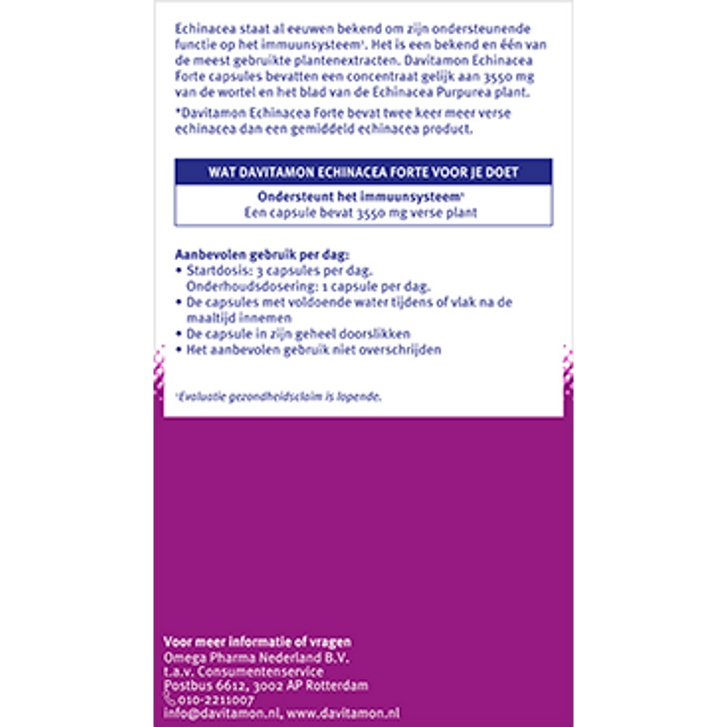 Davitamon Echinacea forte  60 Capsules