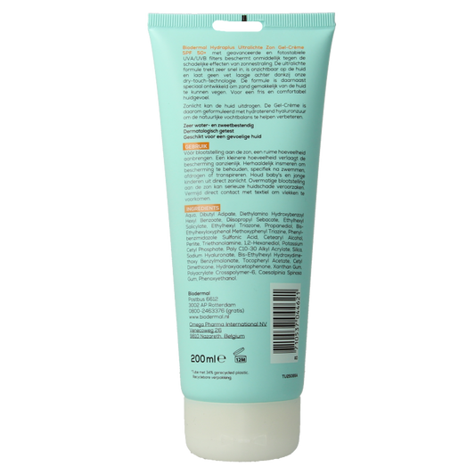 Biodermal Gelcreme ultralicht SPF50+ 200 Milliliter