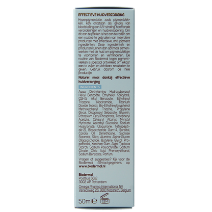 Biodermal Dagcreme anti-pigment SPF50 50.00 Milliliter
