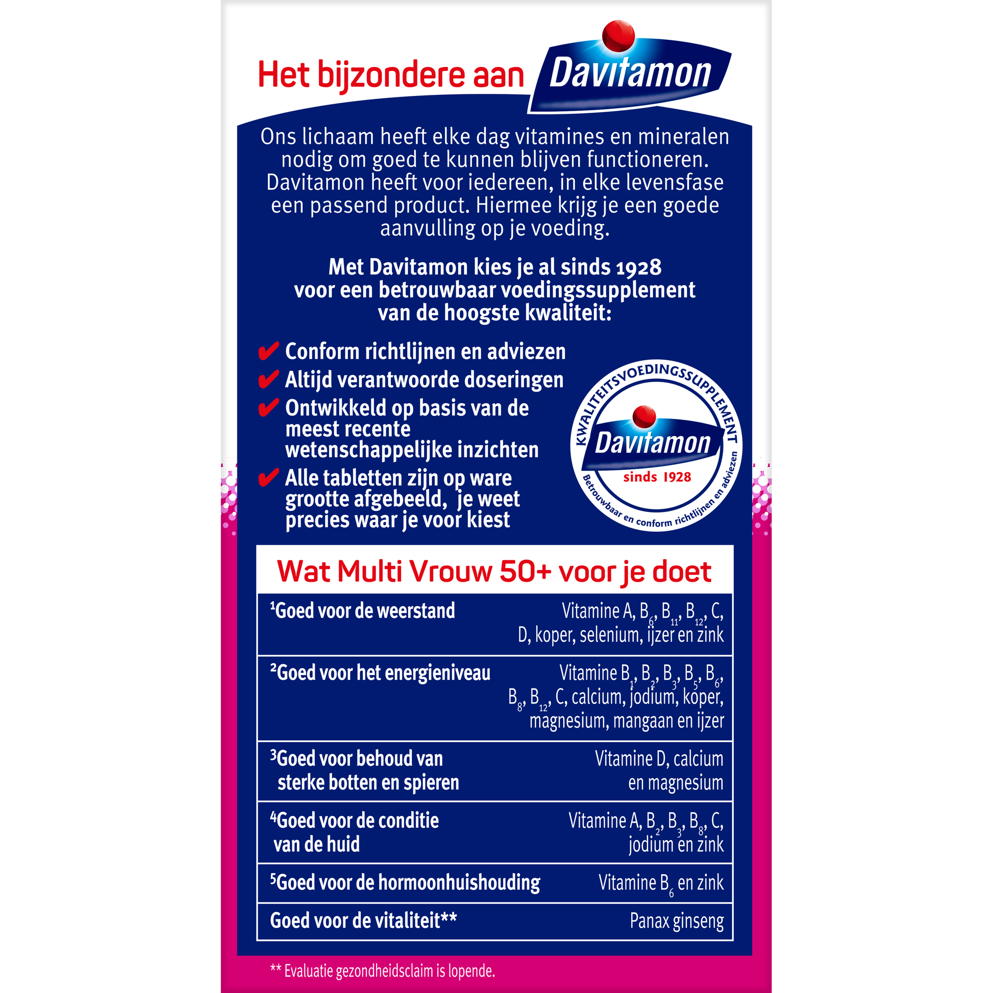 Davitamon Multi vrouw  50+ 60 Tabletten