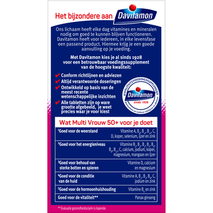 Davitamon Multi vrouw  50+ 60.00 Tabletten