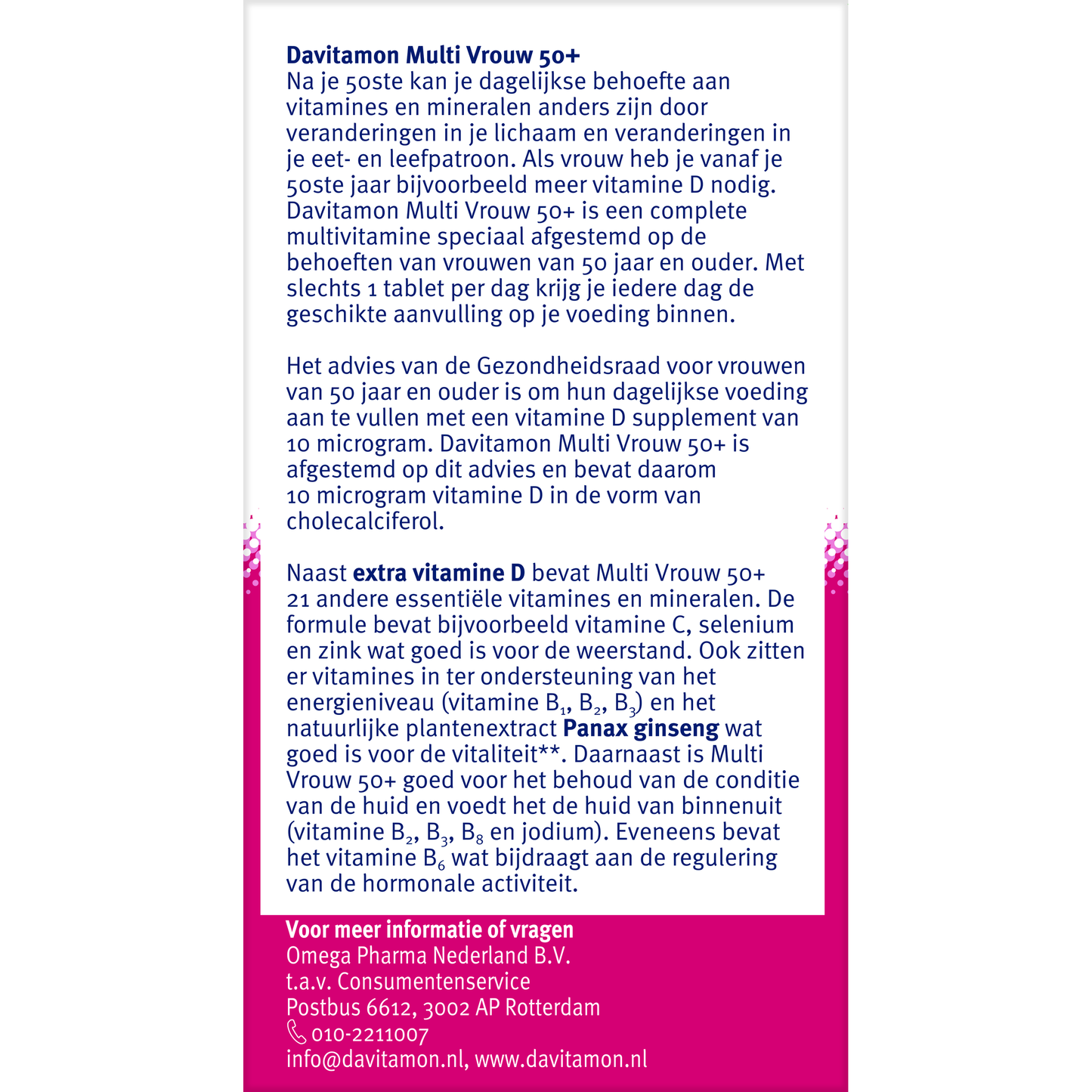 Davitamon Multi vrouw  50+ 60 Tabletten