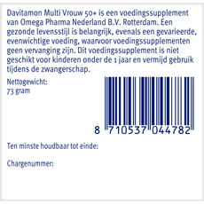 Davitamon Multi vrouw  50+ 60.00 Tabletten