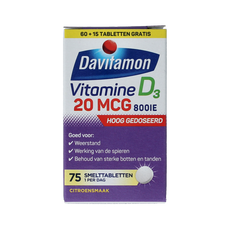 Davitamon Vitamine D 20mg 75 Smelttabletten