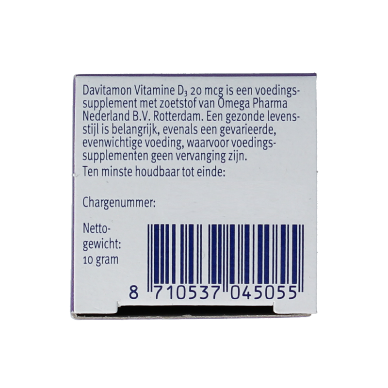 Davitamon Vitamine D 20mg 75 Smelttabletten