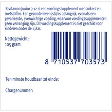 Davitamon Junior 3-12 banaan 120.00 Kauwtabletten