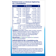 Davitamon Junior 3-12 framboos 120.00 Kauwtabletten