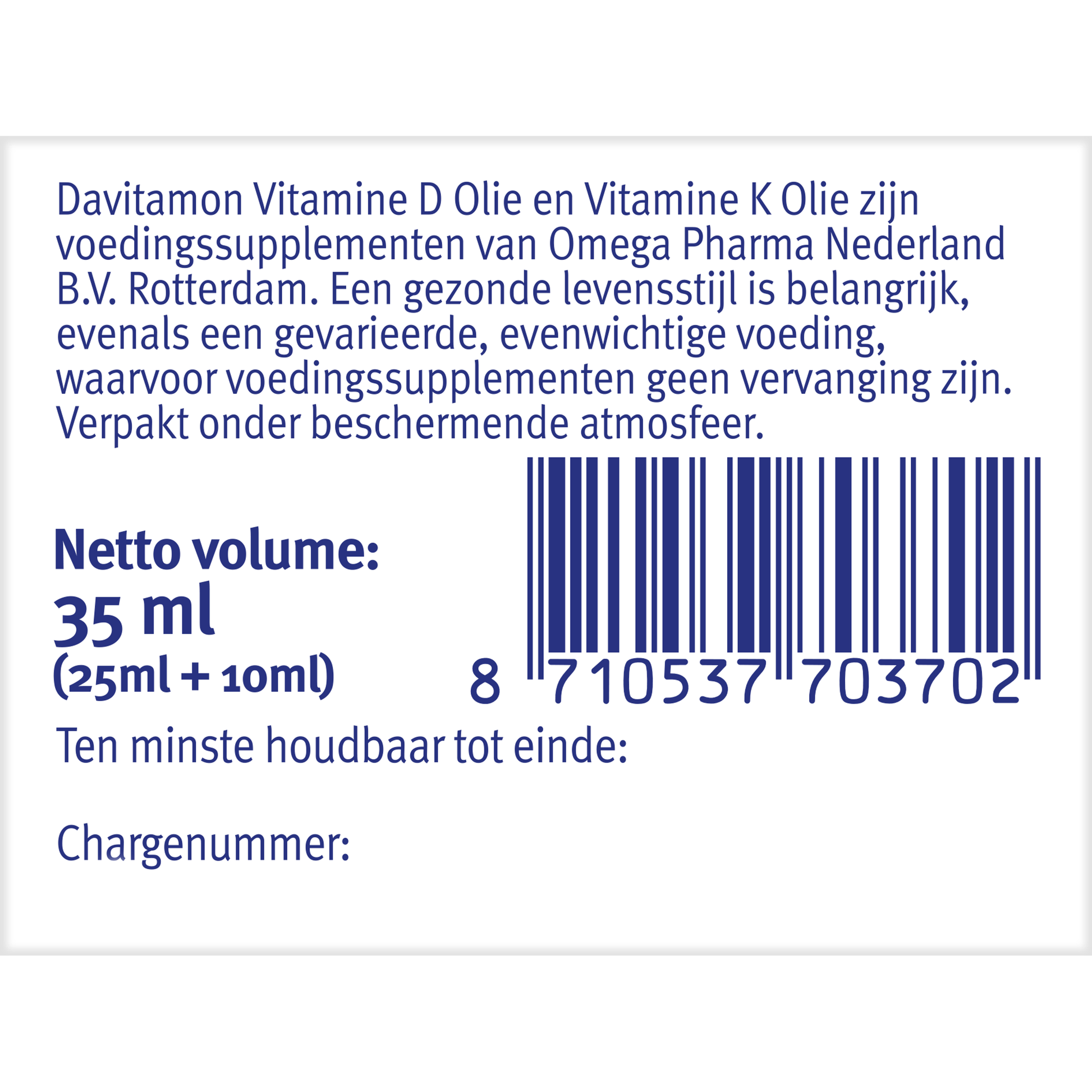 Davitamon Baby vitamine D & K 25mcg 35 Milliliter