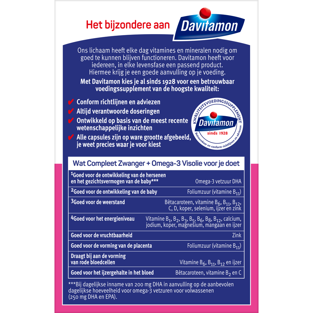 Davitamon Compleet zwanger plus visolie 60 Capsules