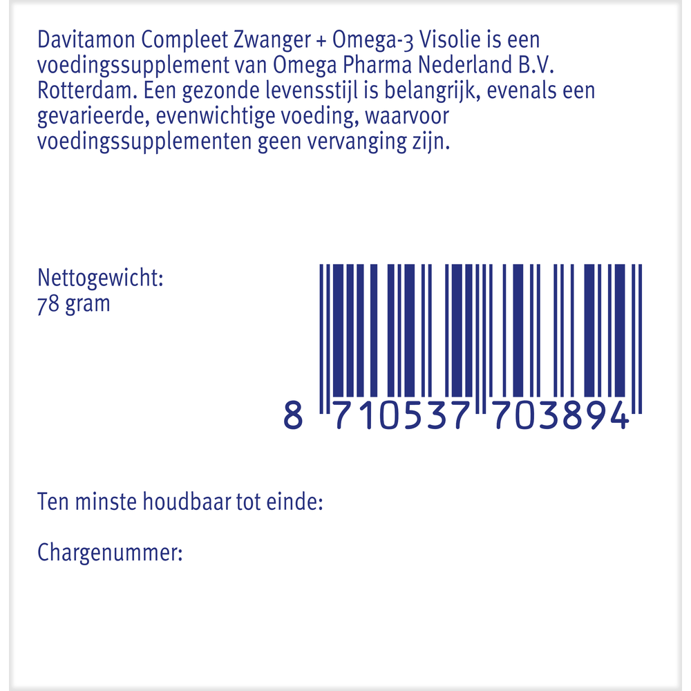 Davitamon Compleet zwanger plus visolie 60 Capsules