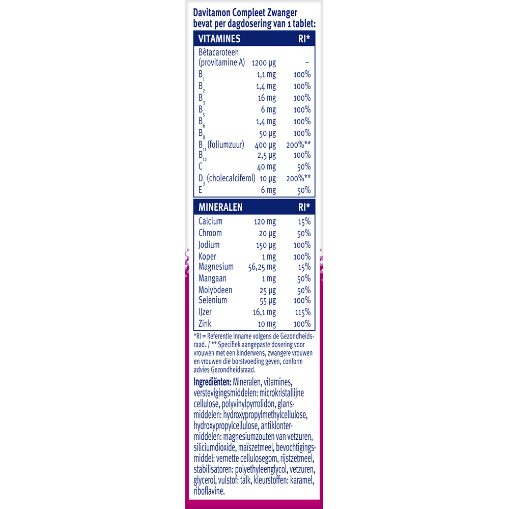 Davitamon Compleet zwanger 60 Tabletten