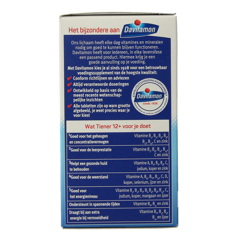 Davitamon Tiener boost 12+ aardbei 60 Tabletten