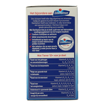 Davitamon Tiener boost 12+ aardbei 60.00 Tabletten