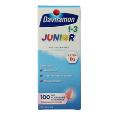 Davitamon Junior 1+ vloeibare vitamines framboos 100.00 Milliliter