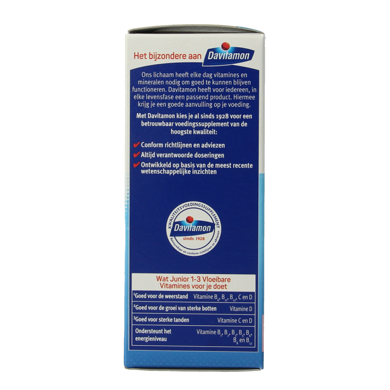 Davitamon Junior 1+ vloeibare vitamines framboos 100 Milliliter