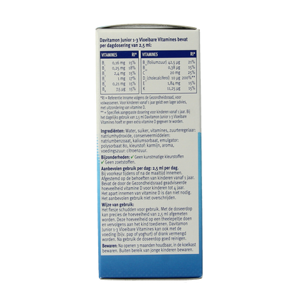 Davitamon Junior 1+ vloeibare vitamines framboos 100.00 Milliliter