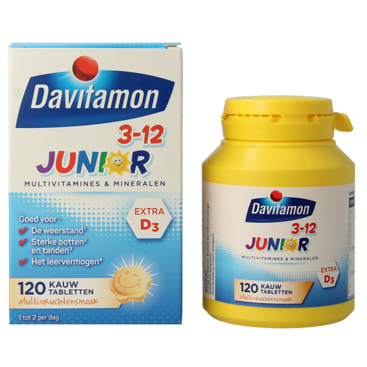 Davitamon Junior 3-12 multifruit 120 Kauwtabletten