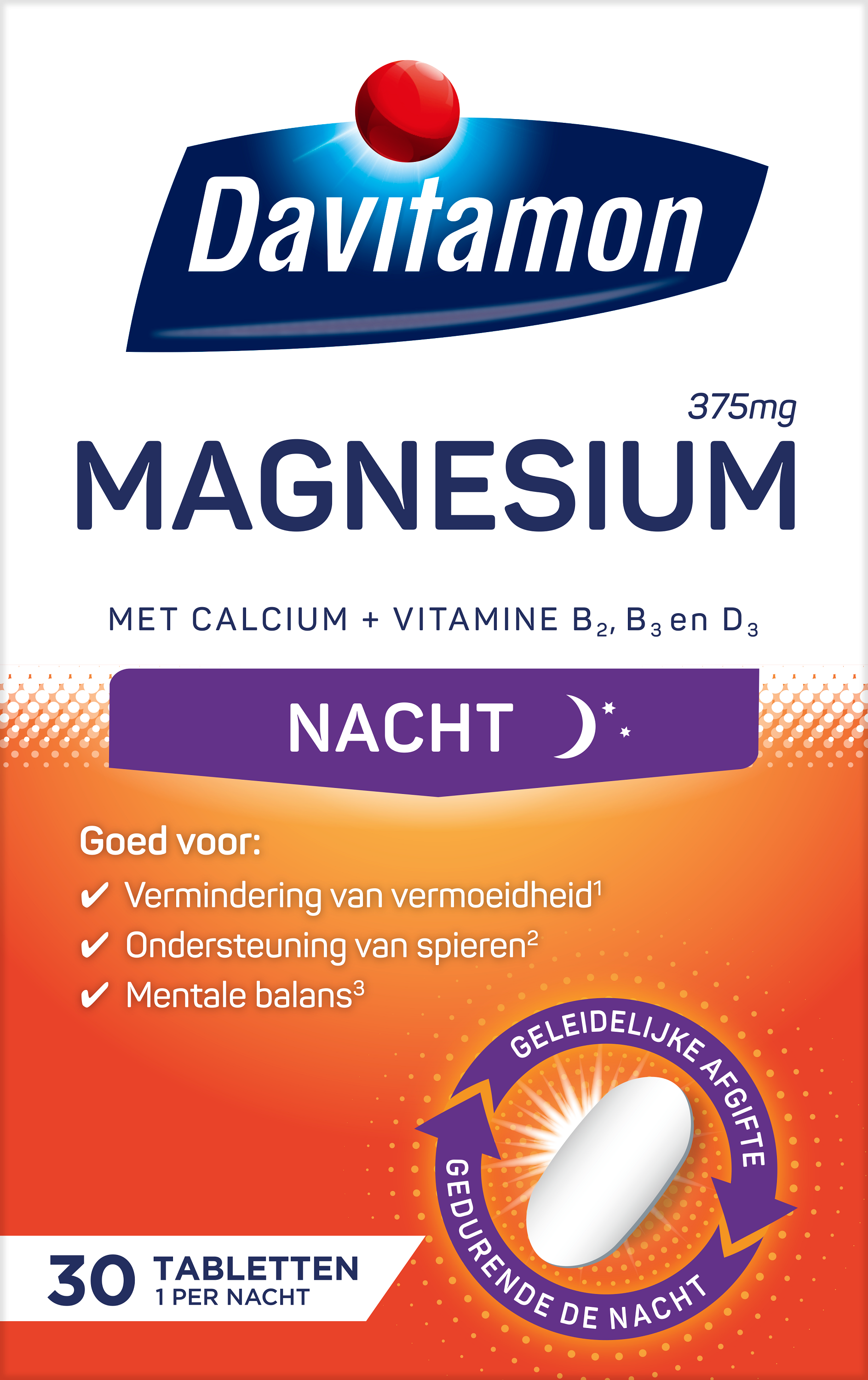 Davitamon Magnesium speciaal voor de nacht 30 Tabletten