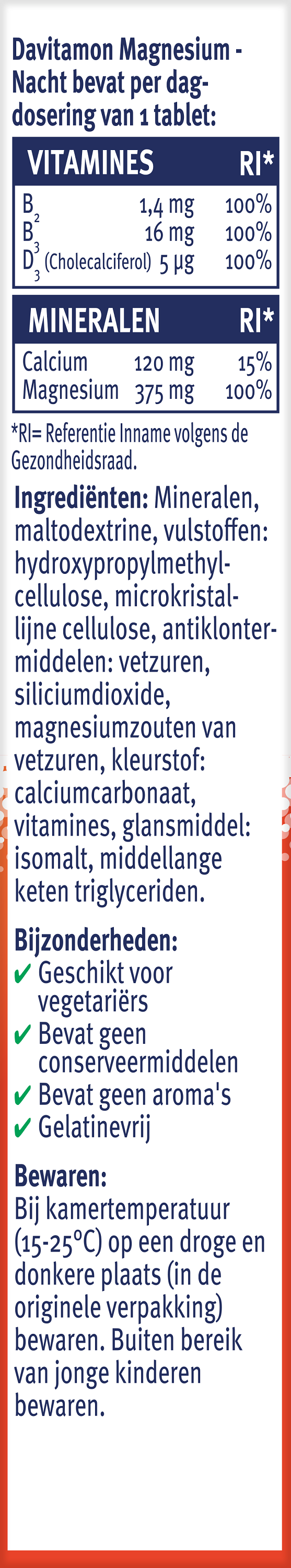 Davitamon Magnesium speciaal voor de nacht 30 Tabletten