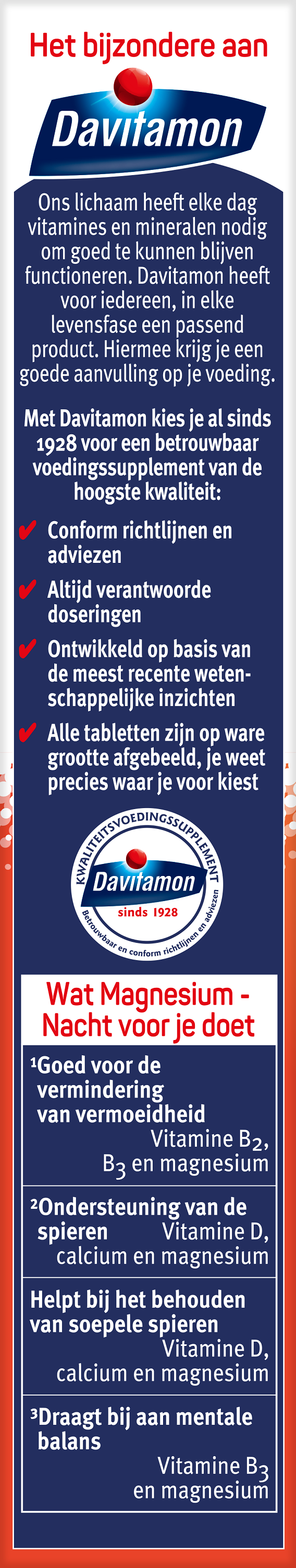 Davitamon Magnesium speciaal voor de nacht 30 Tabletten