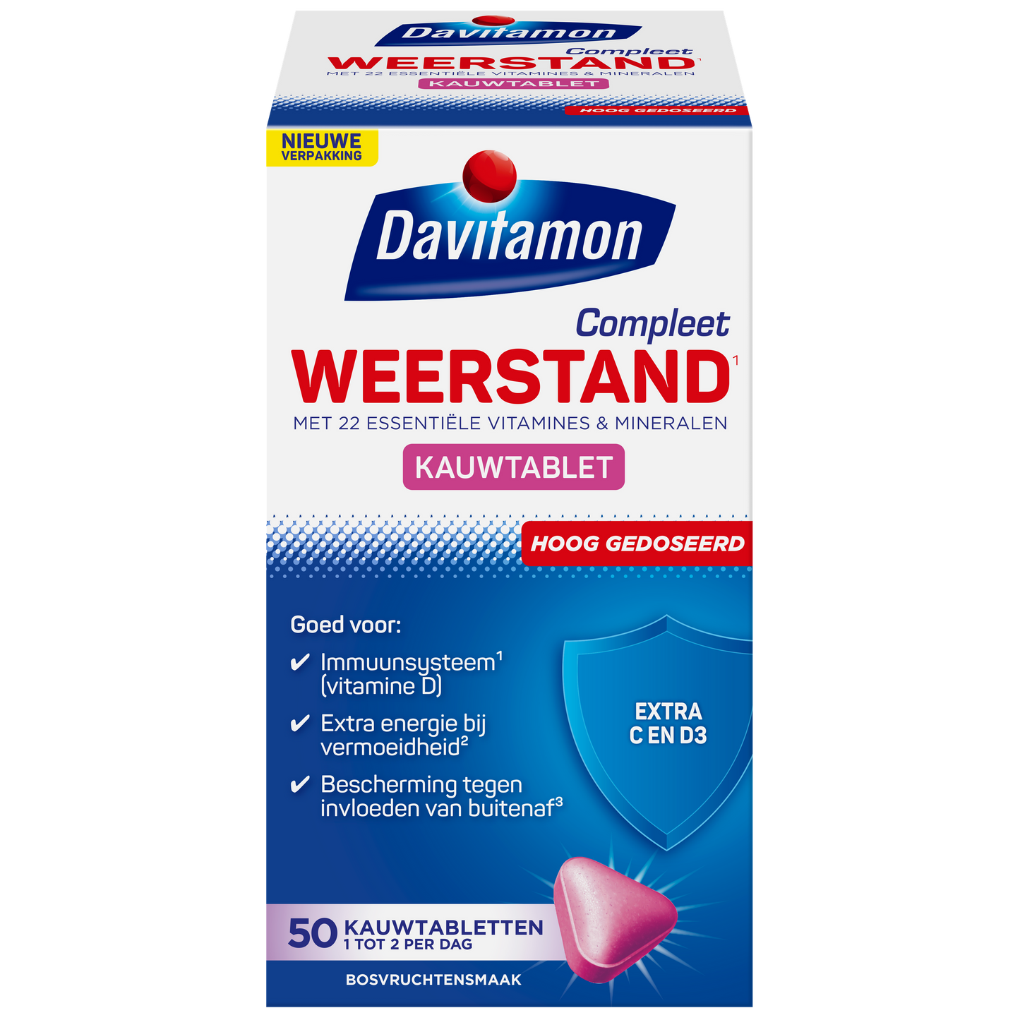 Davitamon Compleet weerstand hoog gedoseerd 50 Kauwtabletten