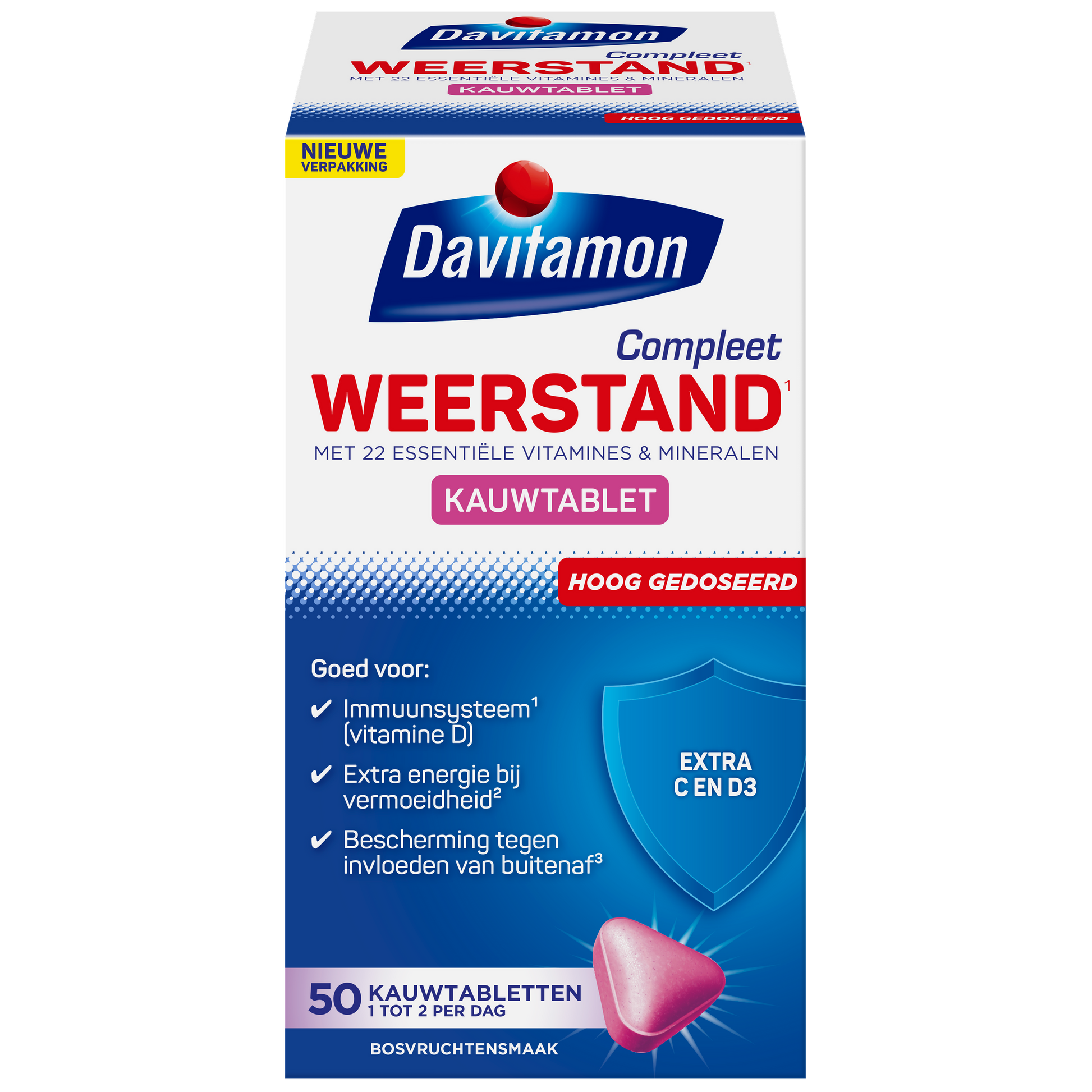 Davitamon Compleet weerstand hoog gedoseerd 50 Kauwtabletten