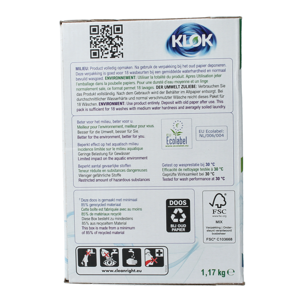 Klok Waspoeder wit 1170.00 Gram