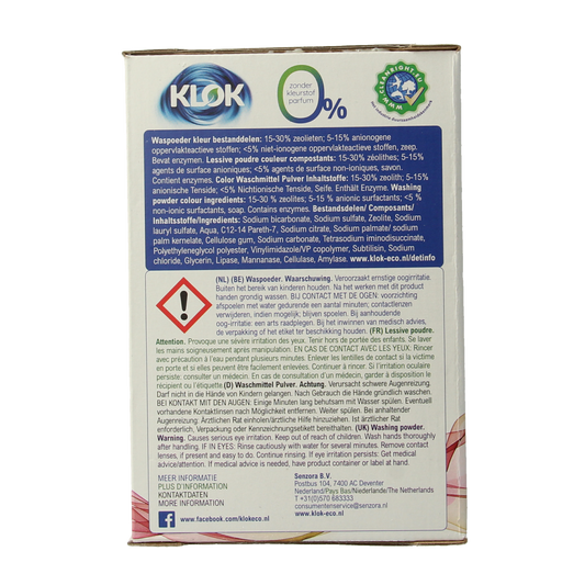 Klok Waspoeder kleur 1170.00 Gram