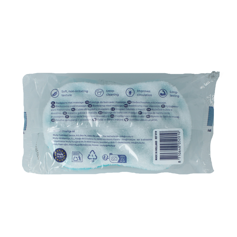 Multy Multi badspons massage assorti 1 Stuks