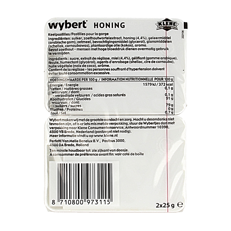 Wybert Honing duo 2 x 25 gram 50 Gram