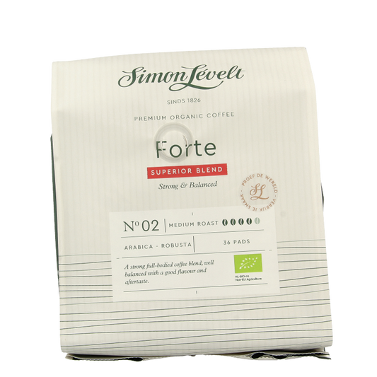 Simon Levelt Cafe pads forte superior blend bio 36 Stuks