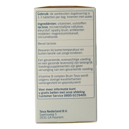 Teva Vitamine B complex bruin los 300.00 Tabletten