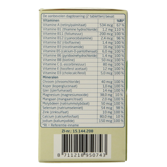 Teva Multivitamine compleet 100.00 Tabletten