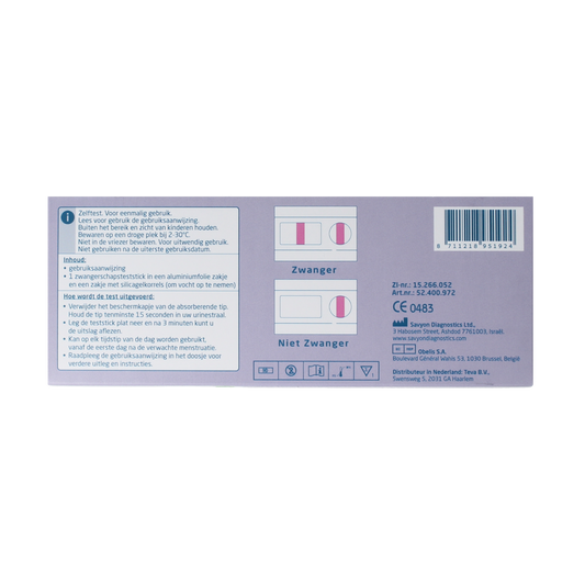 Teva Zwangerschapstest ultra sensitive 1.00 Stuks