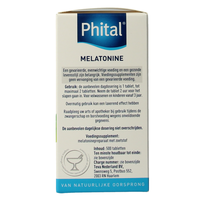 Phital Melatonine 0.1 mg 500 Tabletten
