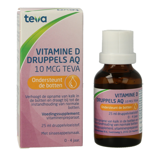 Teva Vitamine D AQ druppels 10 mcg 25 Milliliter