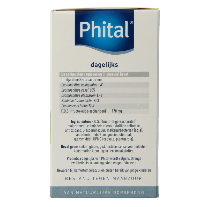 Phital Probiotica daily 60 Vegetarische capsules