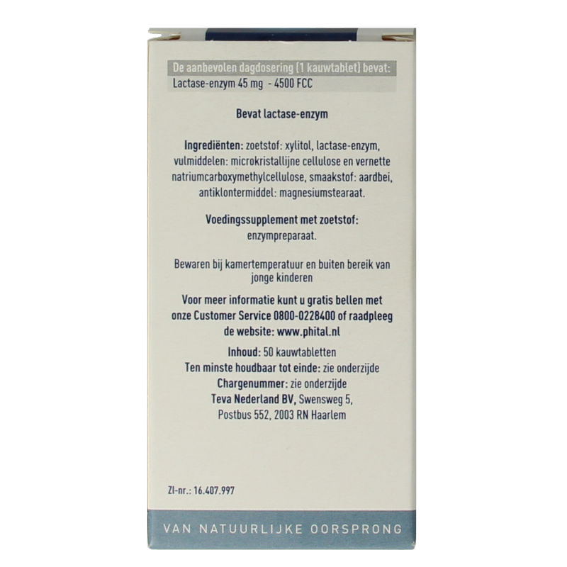Phital Lactase 4500 50 Kauwtabletten