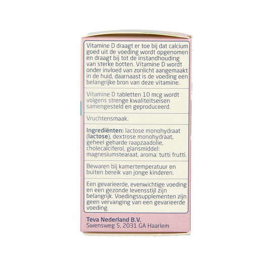 Teva Vitamine D 10 mcg 400IE 300.00 Tabletten