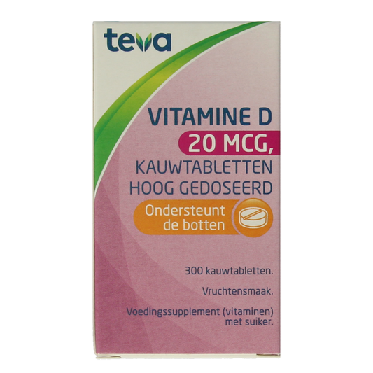 Teva Vitamine D 20 mcg 800IE 300 Tabletten