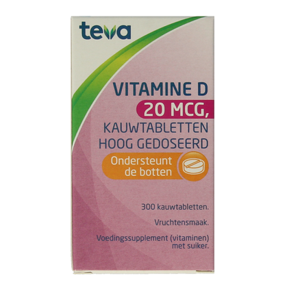 Teva Vitamine D 20 mcg 800IE 300.00 Tabletten