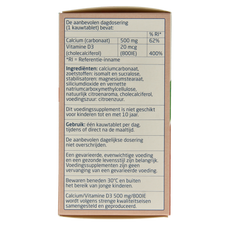 Teva Calcium / vitamine D 500mg / 800IE 90.00 Kauwtabletten