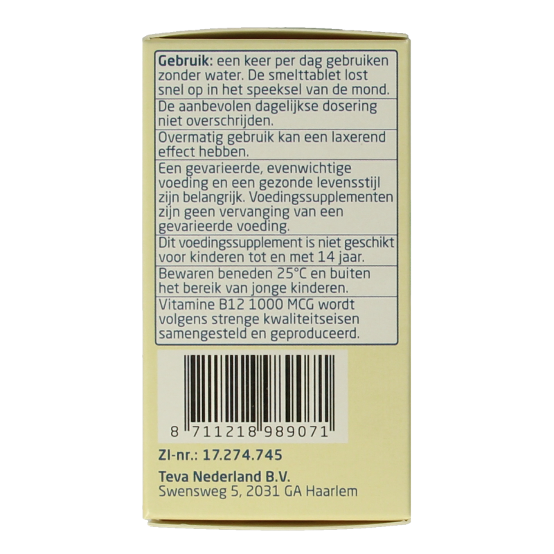 Teva Vitamine B12 1000mcg 120 Tabletten