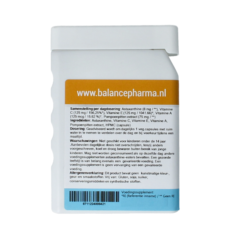 Balancepharma Supplements 3 Astaxanthine 90 Vegetarische capsules