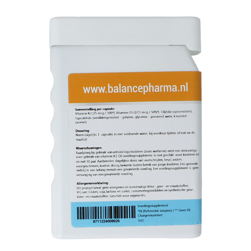Balancepharma Supplements 53 Vitamine K2 + Vitamine D3 90 Softgels