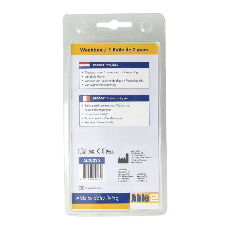 Able 2 Weekbox assorti 1 Stuks