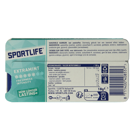 Sportlife Extramint licht blauw pack 1.00 Stuks