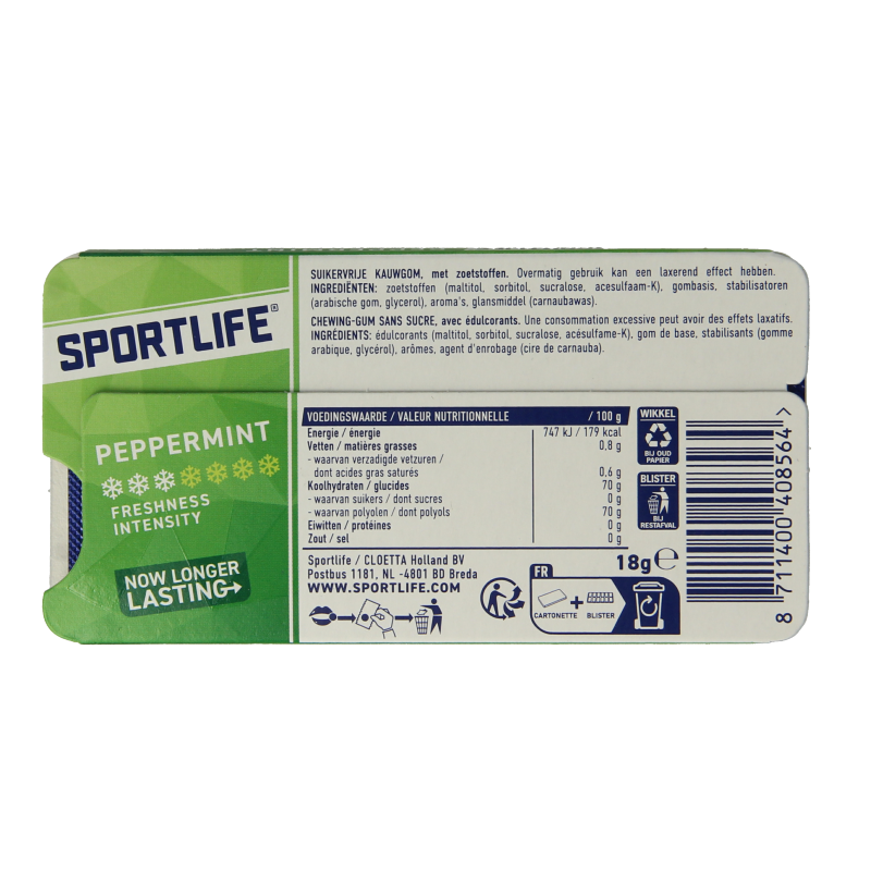 Sportlife Pepermint groen pack 1 Stuks