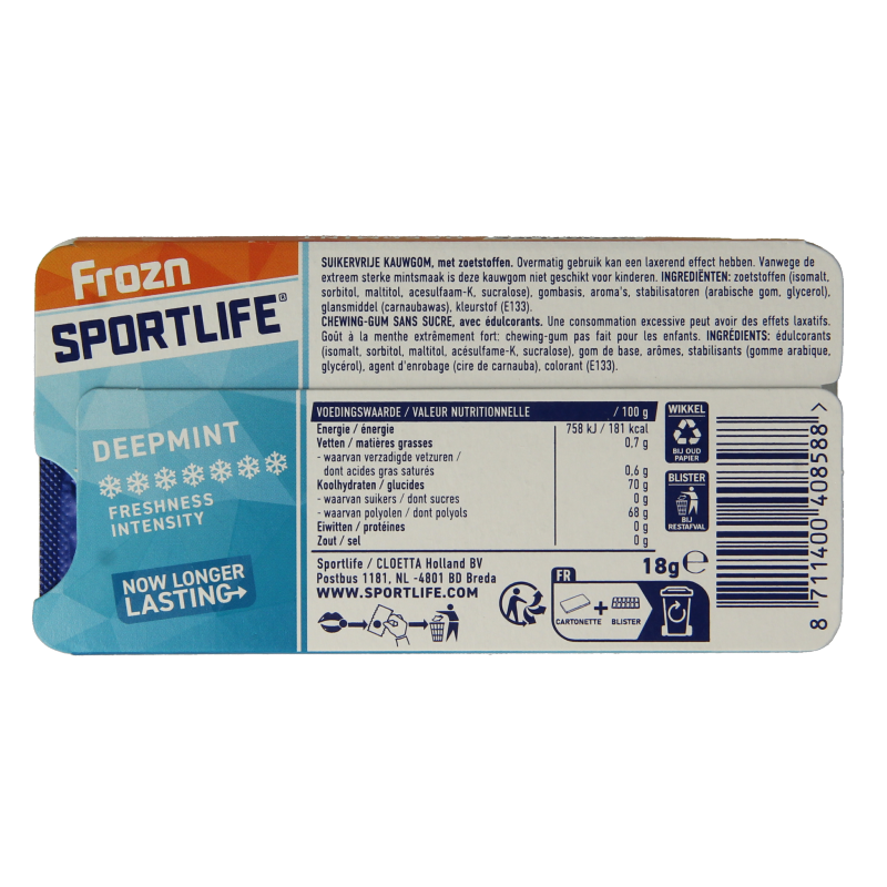 Sportlife Frozn deepmint pack 1 Stuks